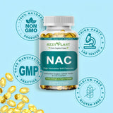 HZZYPLANT NAC Softgels 1200mg with measuring spoon
