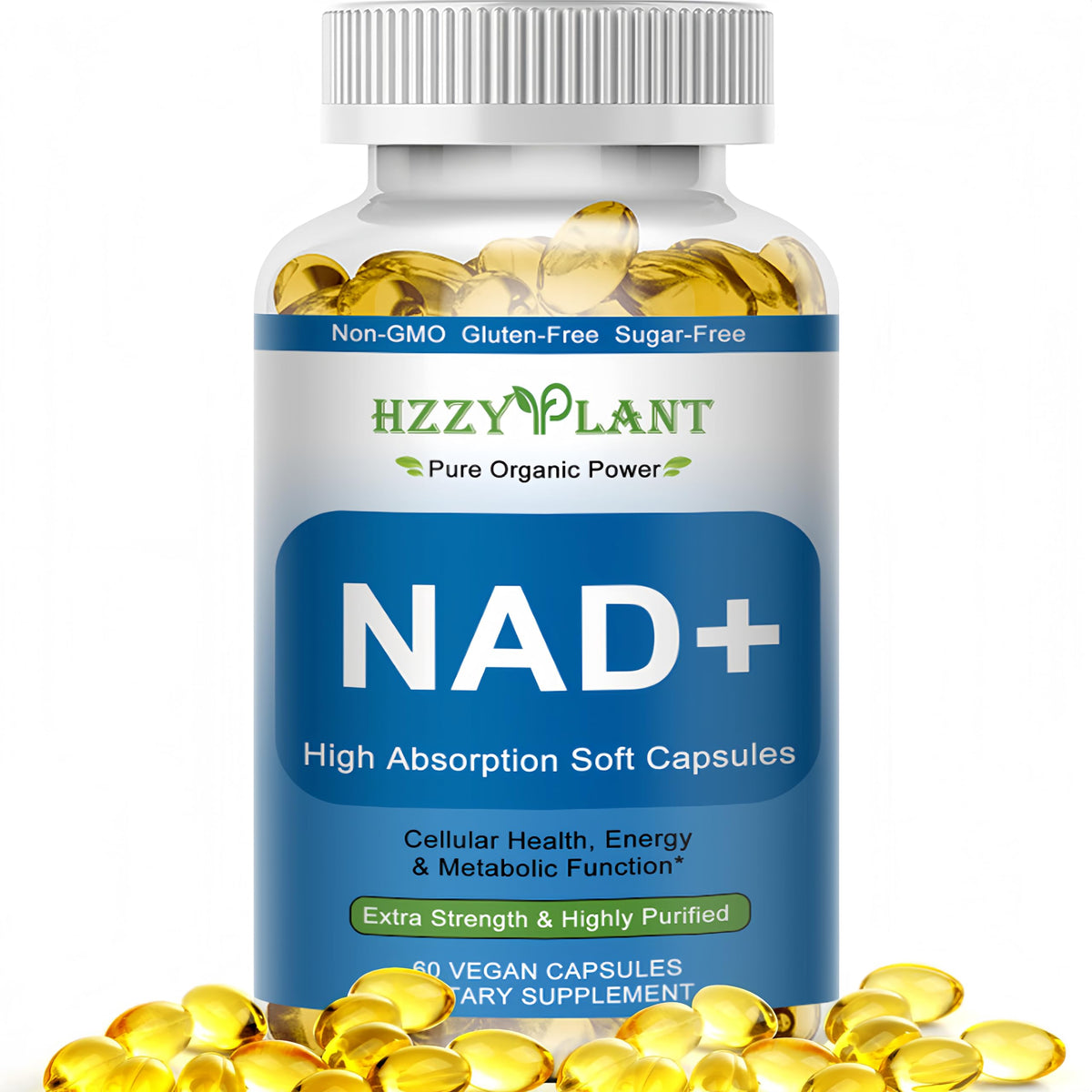 HZZYPLANT NAD+ Softgel Capsules 30 Count front view