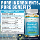 HZZYPLANT Sea Moss Softgels close-up of ingredients