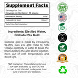 I Am Joy co. Colloidal Gold 250ml side view