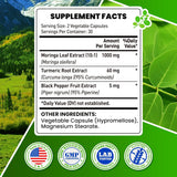 I LOVE HEALTH Moringa Leaf Extract Capsules 1000mg opened bottle