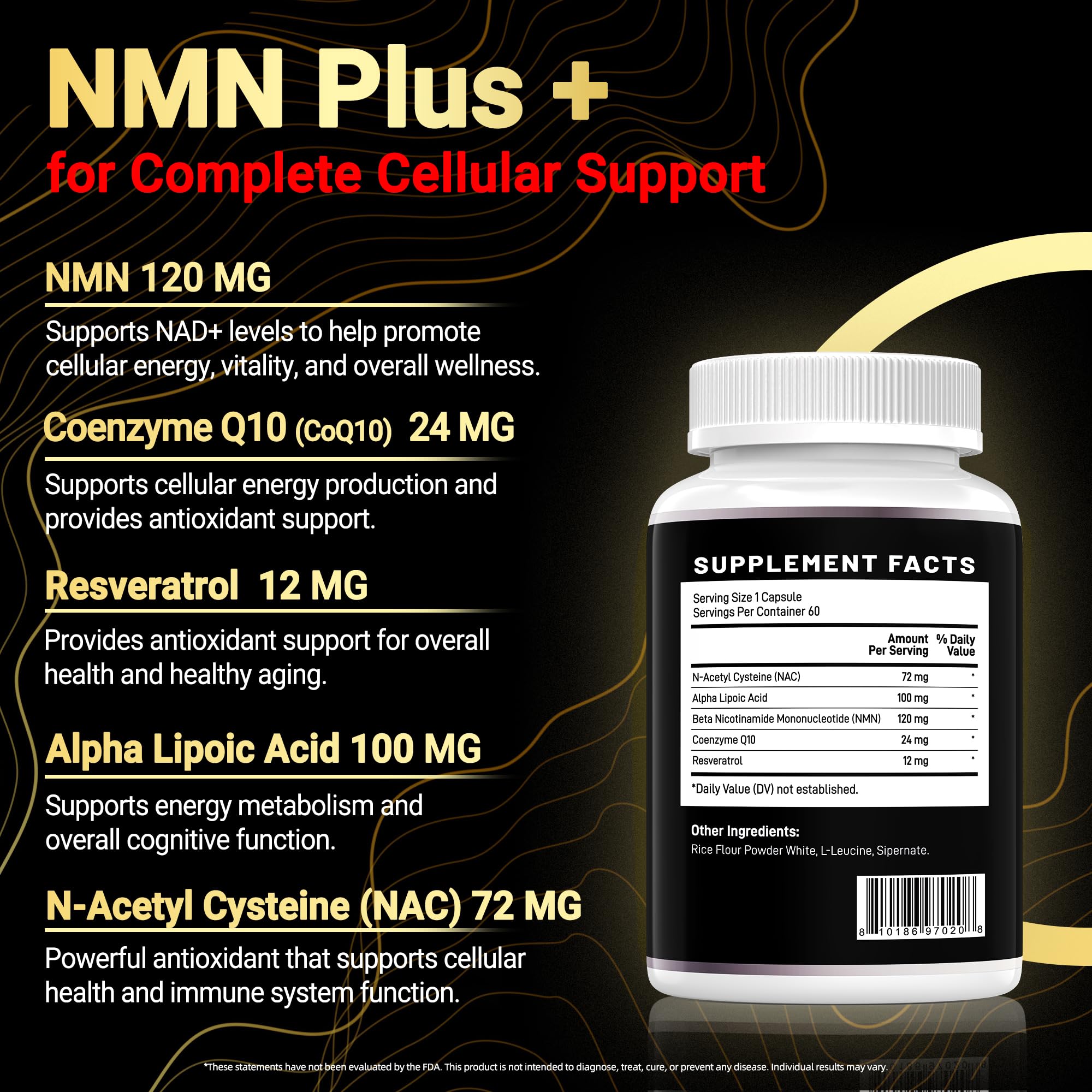 I LOVE HEALTH NMN Supplement bottle with label