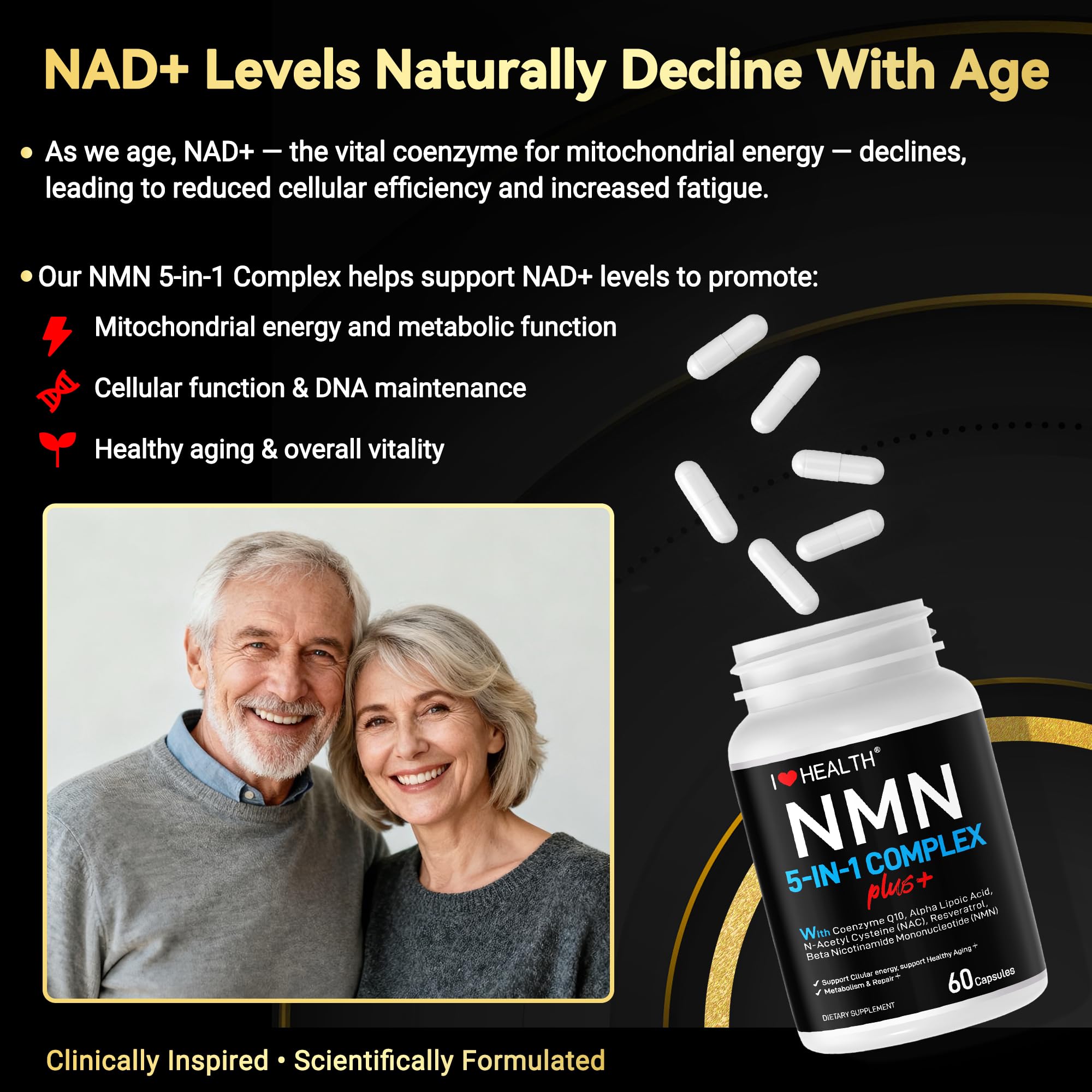 I LOVE HEALTH NMN Supplement capsule close-up