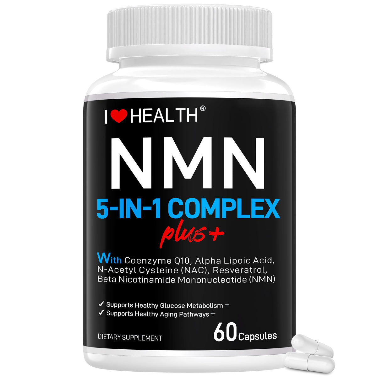I LOVE HEALTH NMN Supplement front view with packaging
