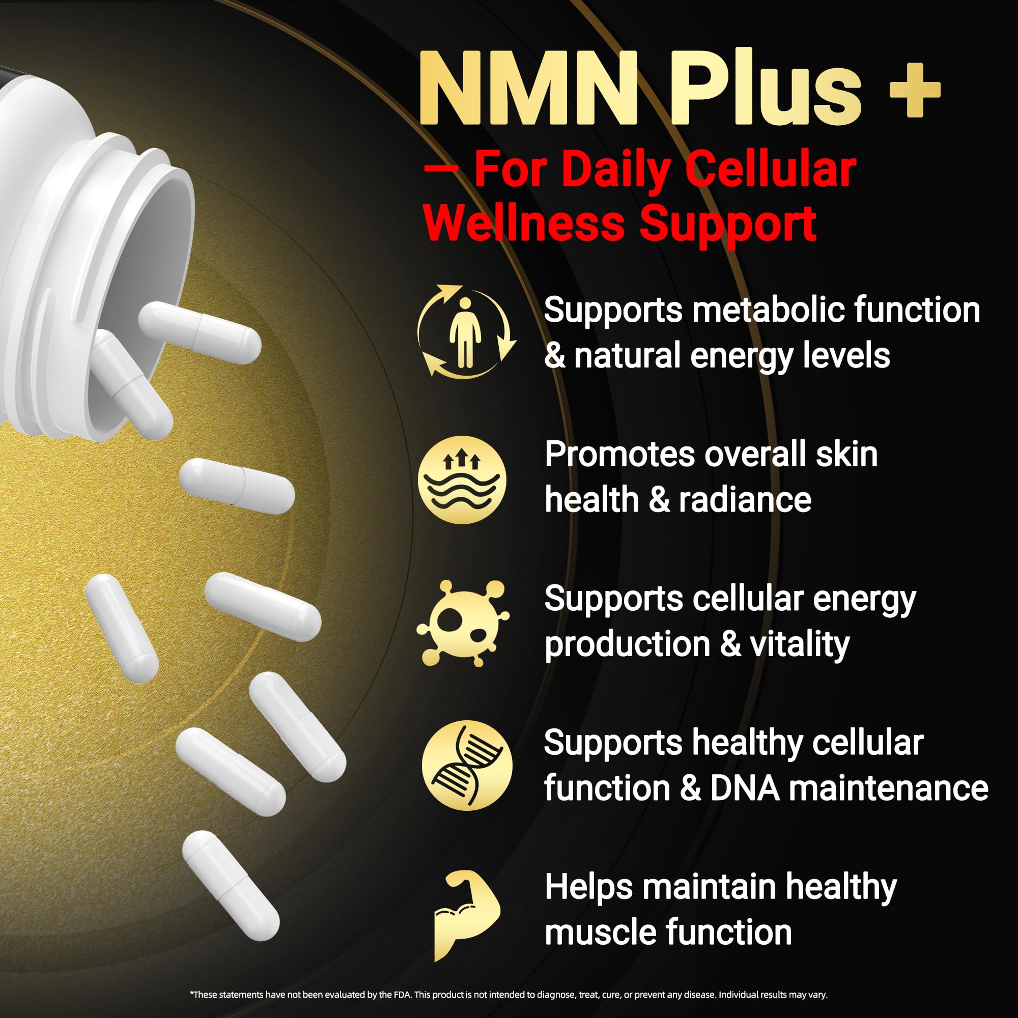 I LOVE HEALTH NMN Supplement on a wooden table