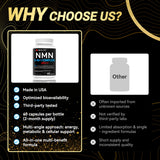 I LOVE HEALTH NMN Supplement side view showing ingredients