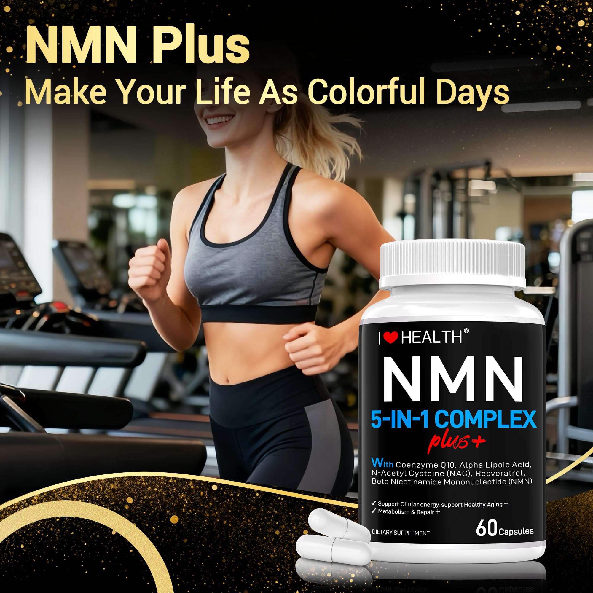 I LOVE HEALTH NMN Supplement with measuring spoon