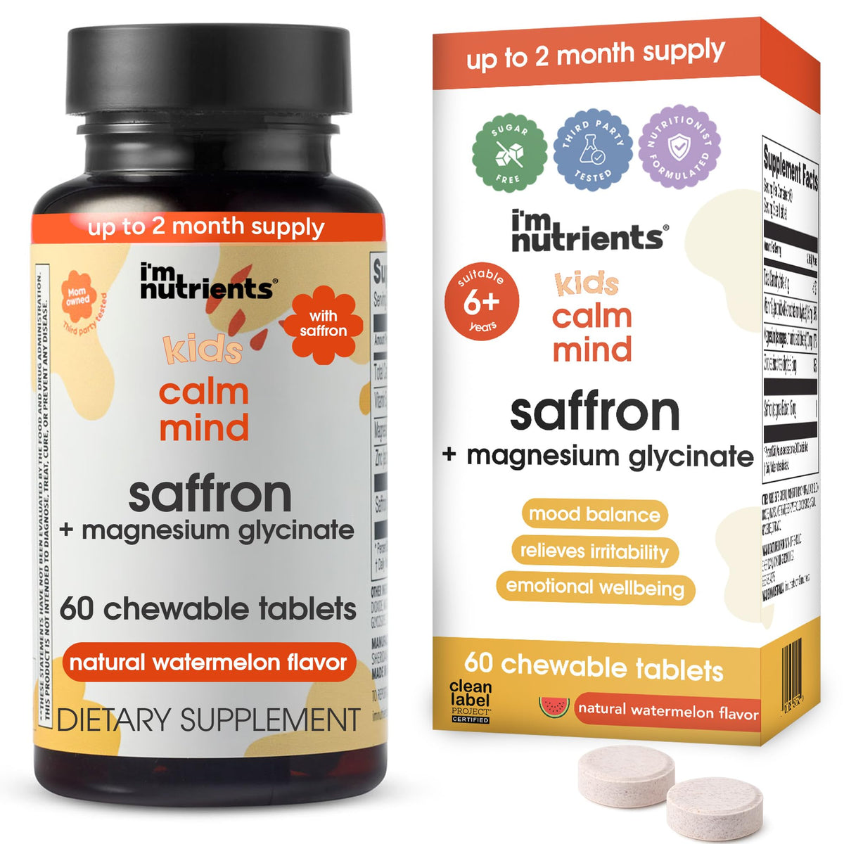 I'm Nutrients Children's Chewable Vitamins 100g front view