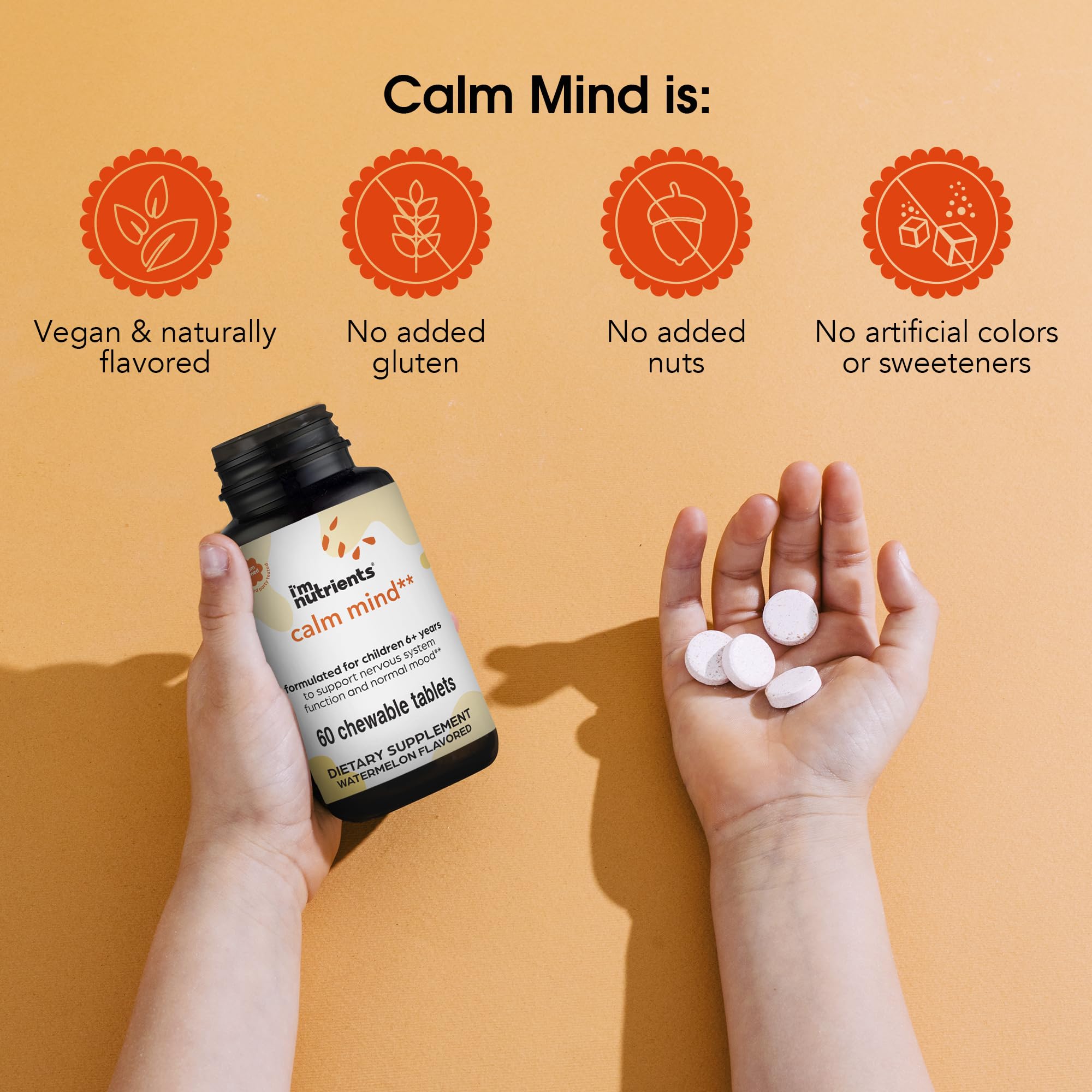 I'm Nutrients Children's Chewable Vitamins 100g tablet close-up