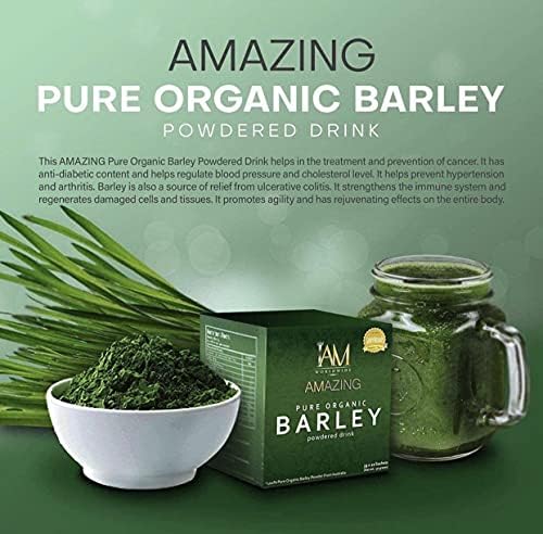 IAM WORLDWIDE Young Barley Grass Supplement 30g side view