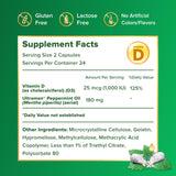 IBgard Daily Supplement with Vitamin D 32g capsules opened