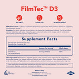 Ibsa Vitamin D3 Oral Dissolving Film Strips back view showing ingredients