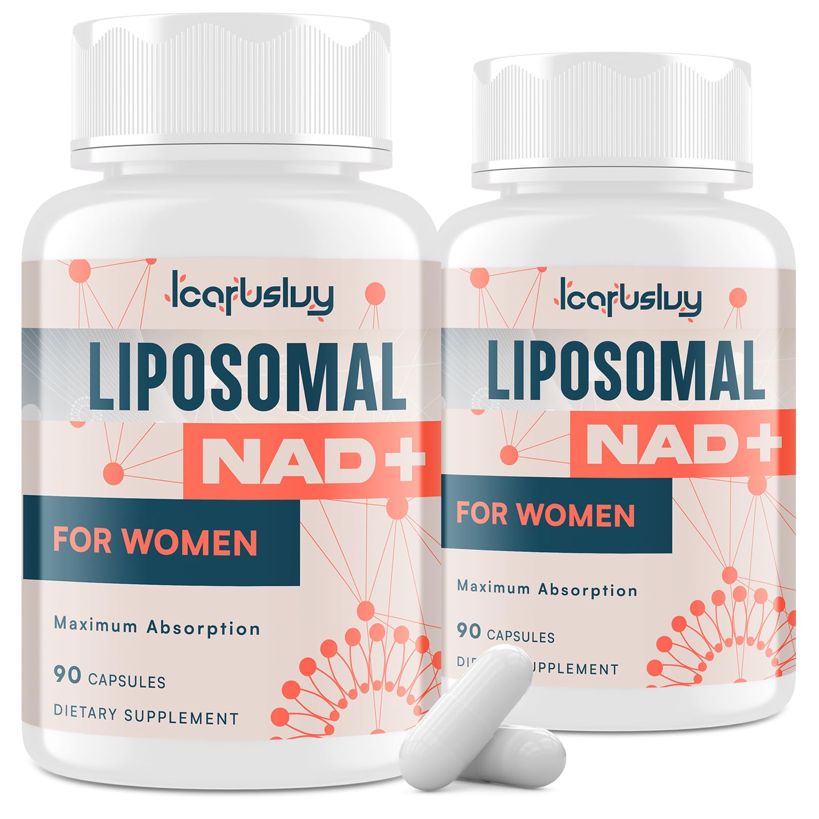 IcarusIvy Liposomal NAD+ for Women 90 capsules front view