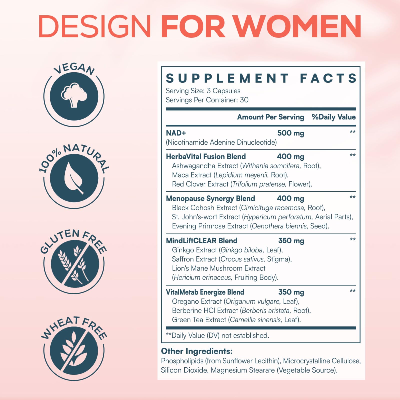 IcarusIvy Liposomal NAD+ for Women bottle side view