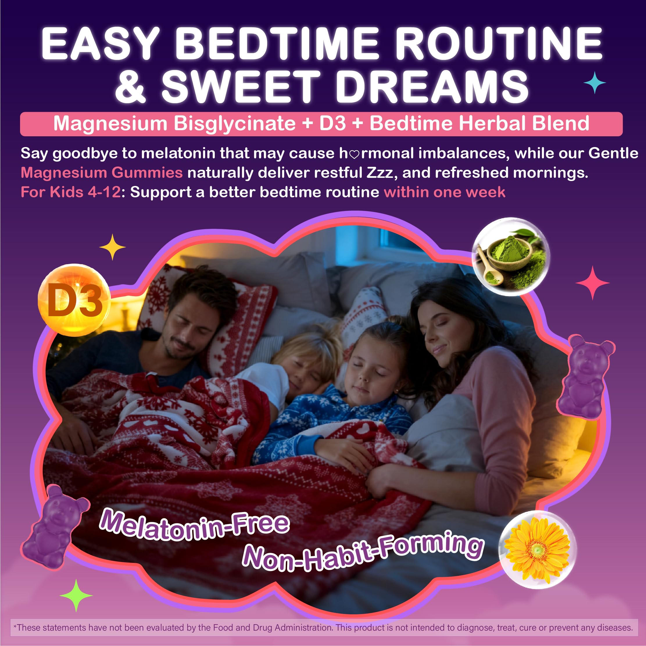 ICKNUTTY Kids Magnesium Gummies with a child holding a gummy