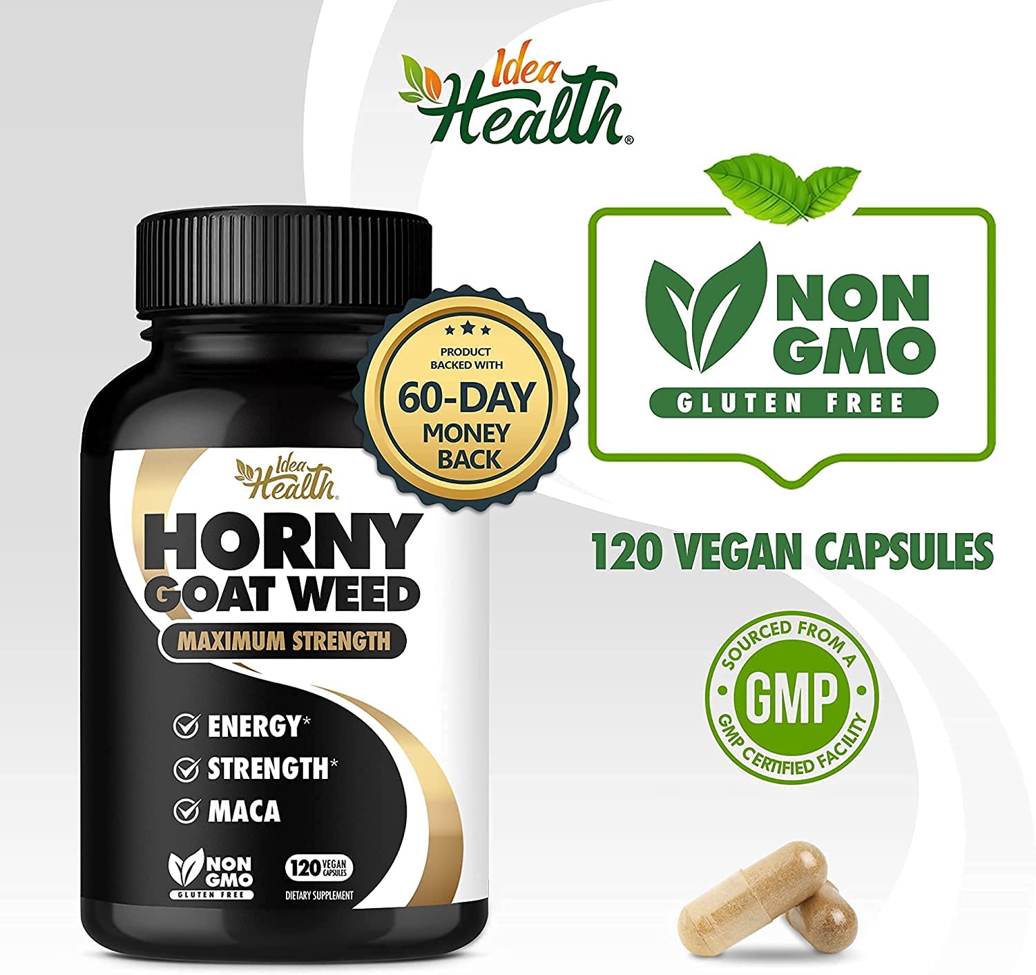 Idea Health Horny Goat Weed capsules with Maca ingredients