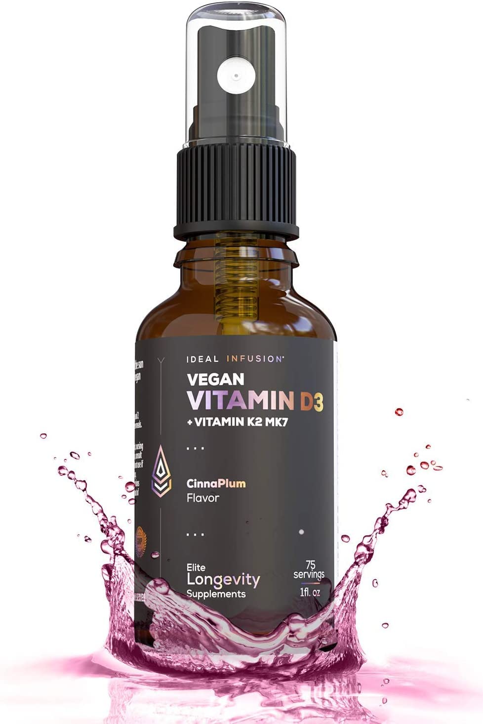 Ideal Infusion Liquid Vitamin D3 & K2 5000mcg front view