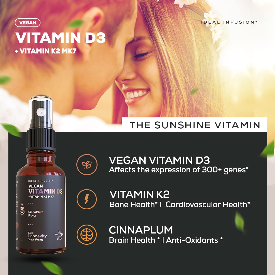 Ideal Infusion Liquid Vitamin D3 & K2 5000mcg ingredients list