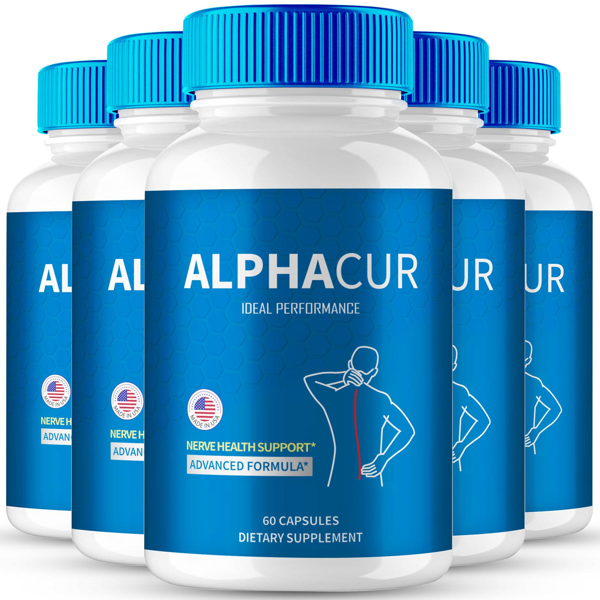 IDEAL PERFORMANCE Alpha Cur Advanced Blood Formula 60 capsules front view