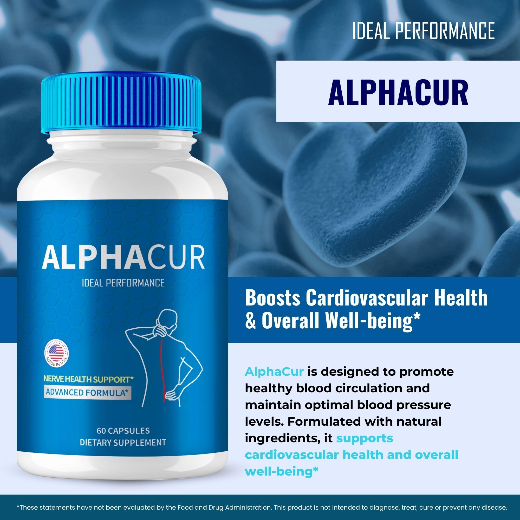 IDEAL PERFORMANCE Alpha Cur Advanced Blood Formula ingredients list