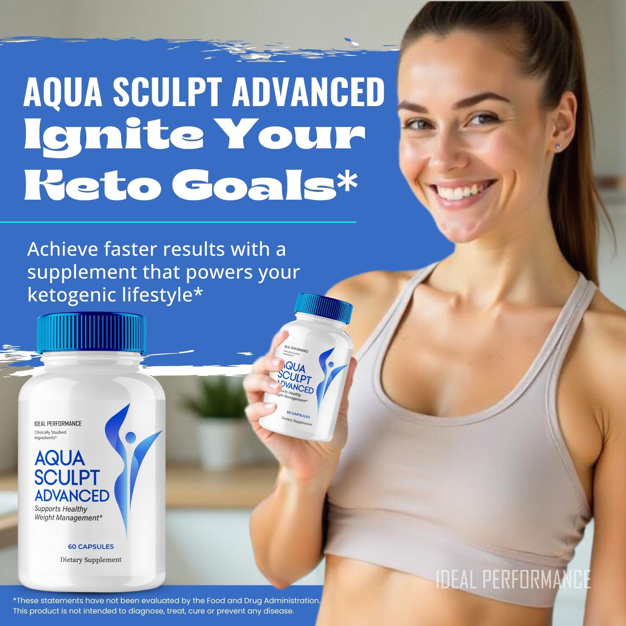 IDEAL PERFORMANCE Aqua Sculpt Capsules with measuring scoop