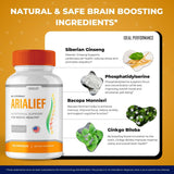 IDEAL PERFORMANCE Arialief Brain Supplements packaging details