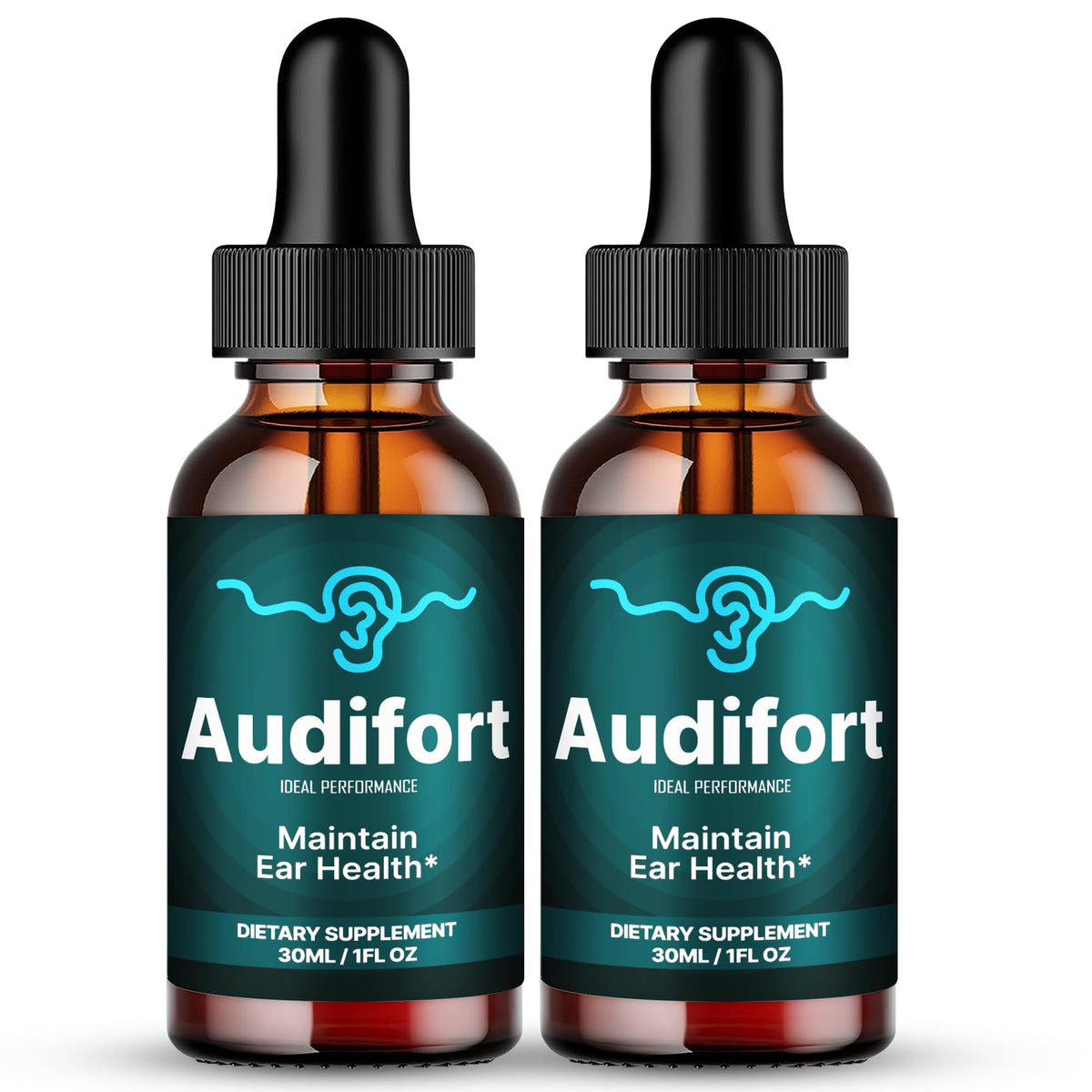 IDEAL PERFORMANCE Audifort Tinnitus Drops front view in packaging