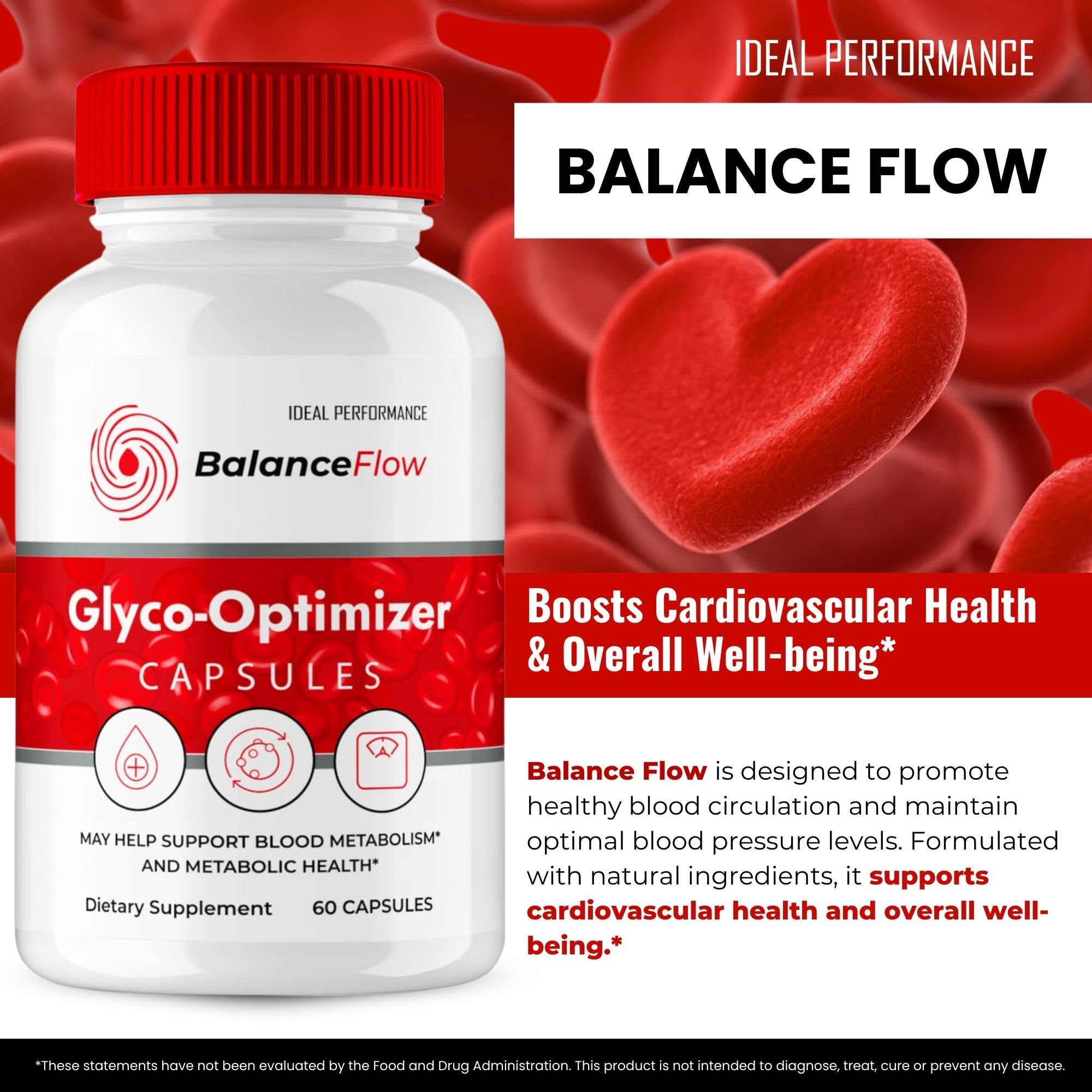 IDEAL PERFORMANCE Balance Flow Supplement Capsules close-up