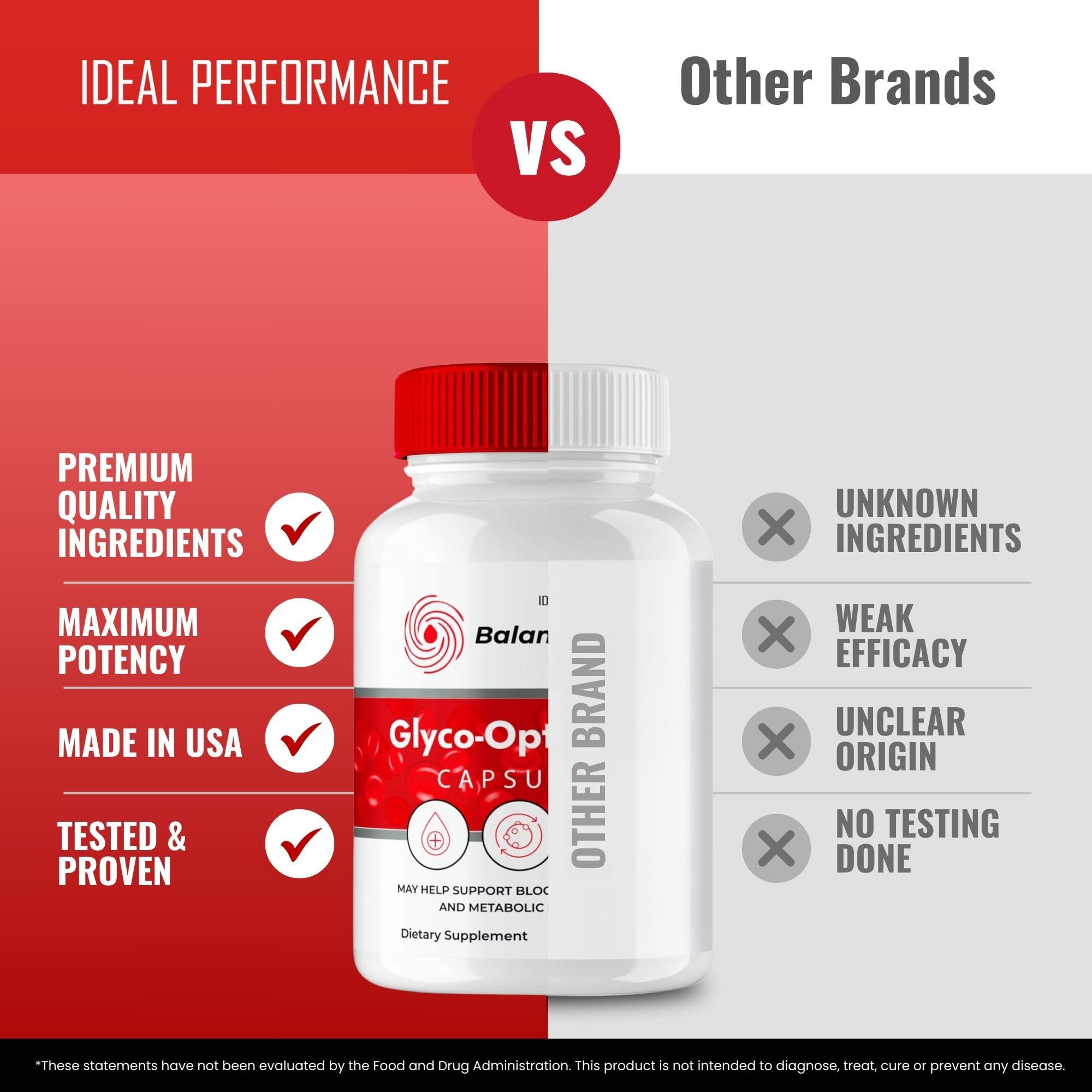 IDEAL PERFORMANCE Balance Flow Supplement Capsules with measuring spoon