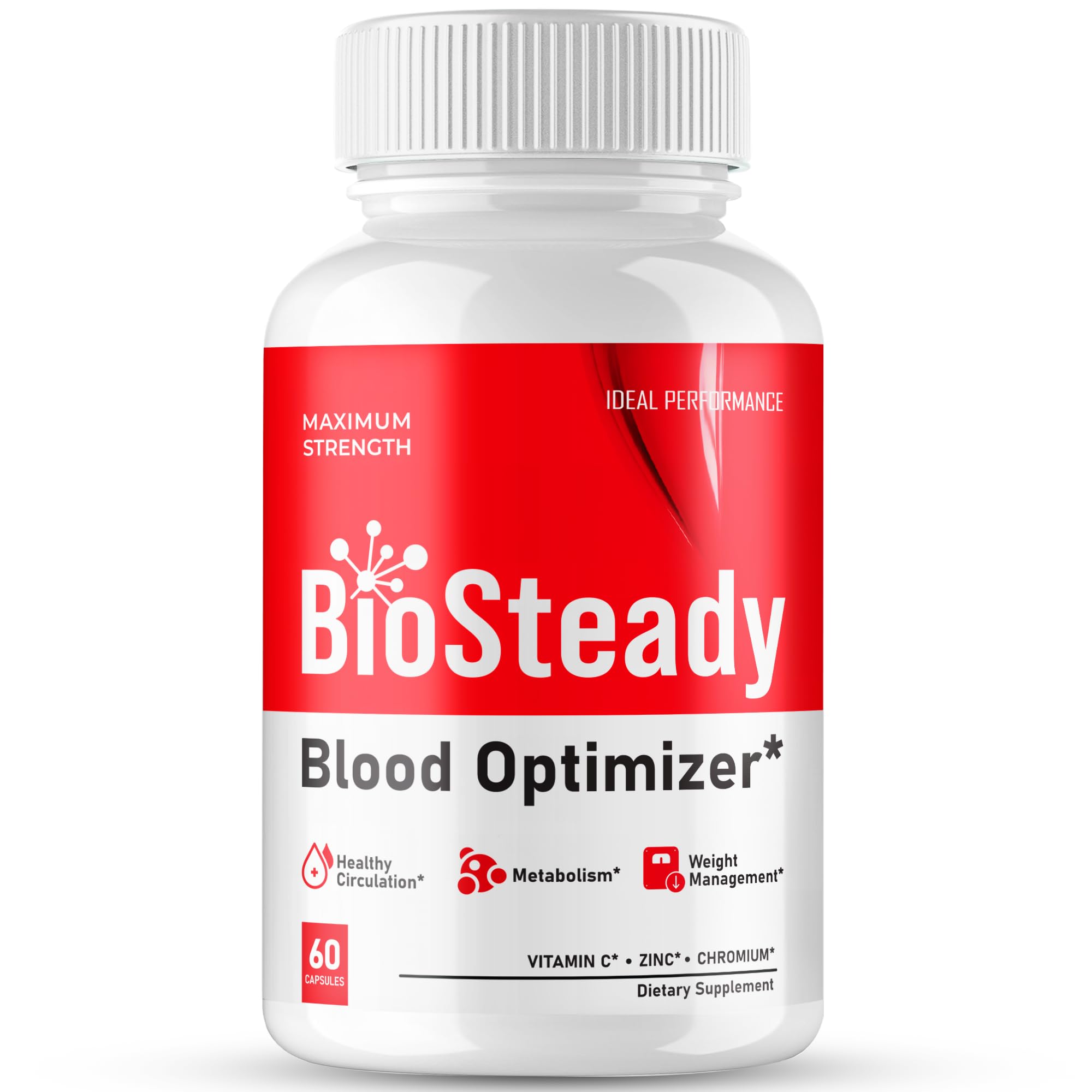 IDEAL PERFORMANCE Biosteady Blood Optimizer Capsules front view