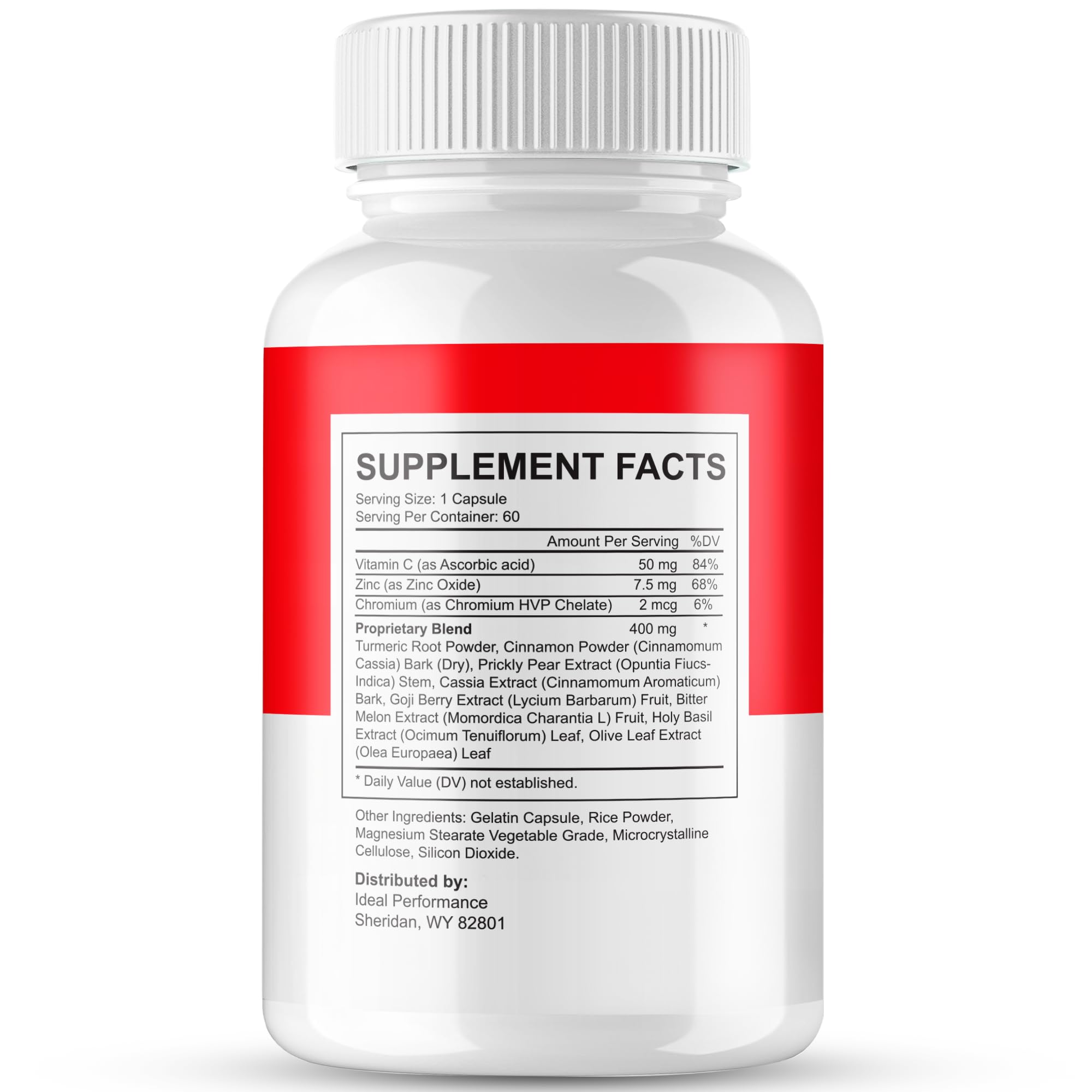 IDEAL PERFORMANCE Biosteady Blood Optimizer Capsules packaging
