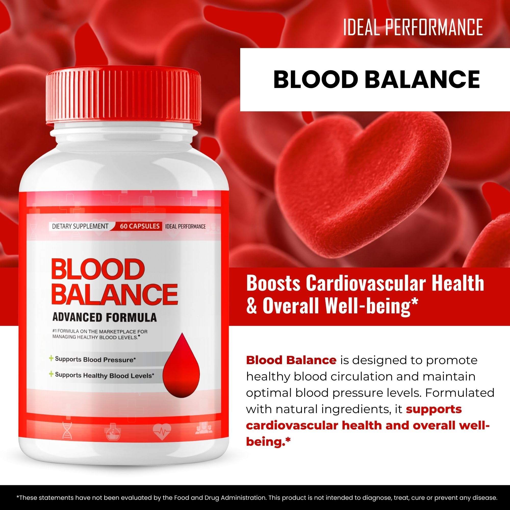 IDEAL PERFORMANCE Blood Balance Supplement Capsules close-up