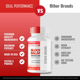 IDEAL PERFORMANCE Blood Balance Supplement Capsules with a glass of water
