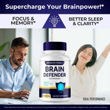 IDEAL PERFORMANCE Brain Defender Supplement capsules in hand