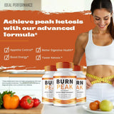 IDEAL PERFORMANCE Burn Peak Capsules on a wooden table