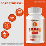 IDEAL PERFORMANCE Core Strength Supplement Capsules opened bottle