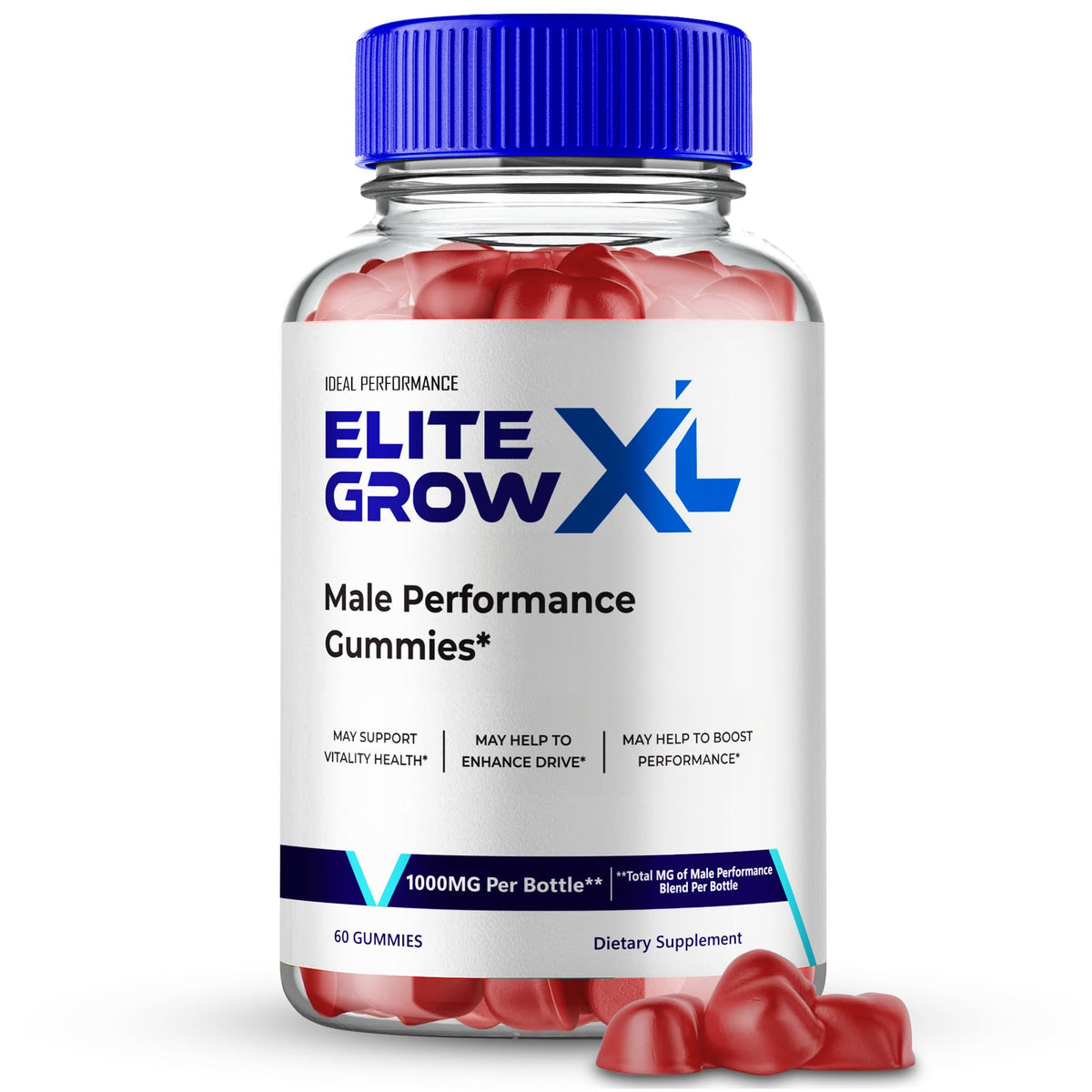 IDEAL PERFORMANCE Elite Grow XL Gummies front view