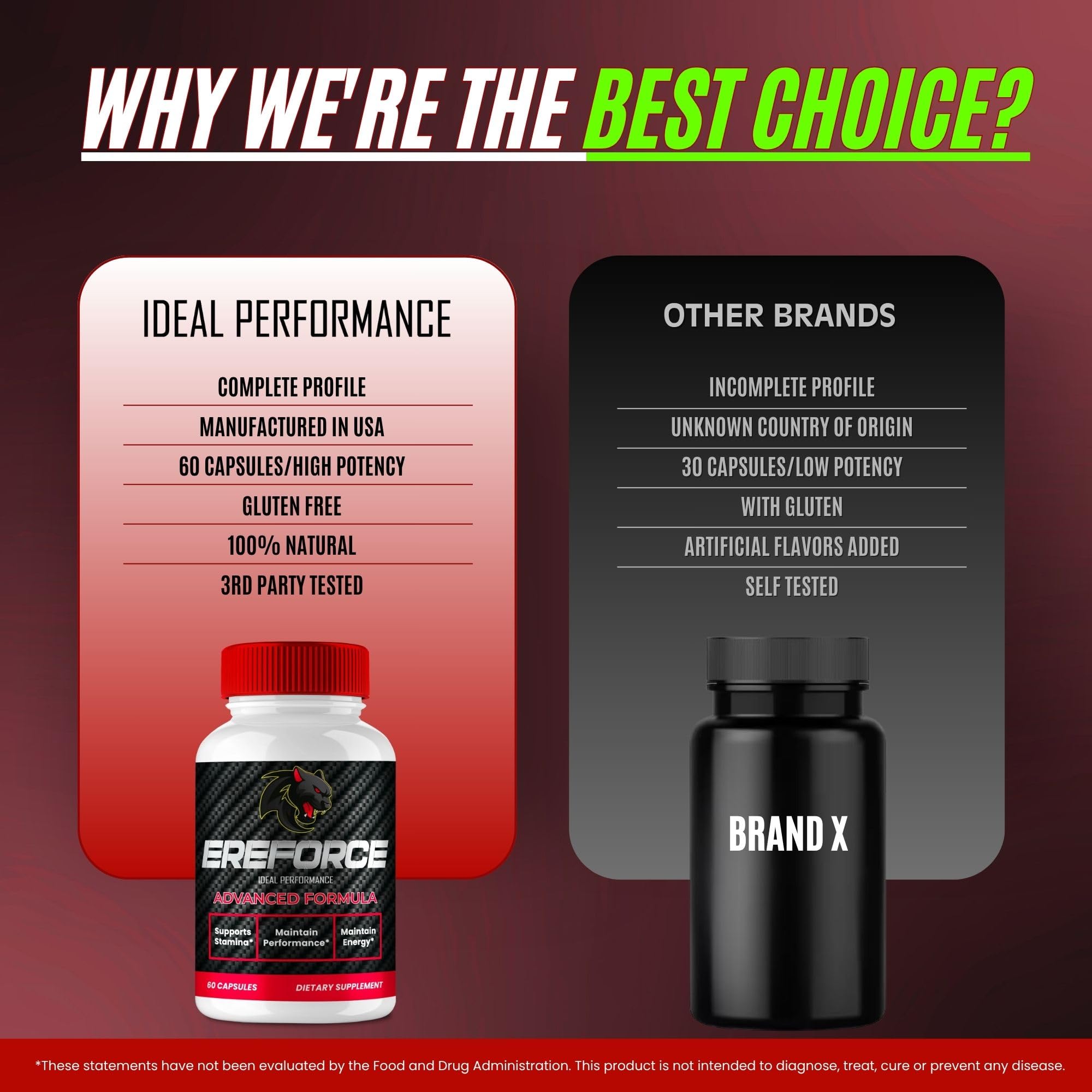 IDEAL PERFORMANCE Ereforce Capsules with a measuring scoop
