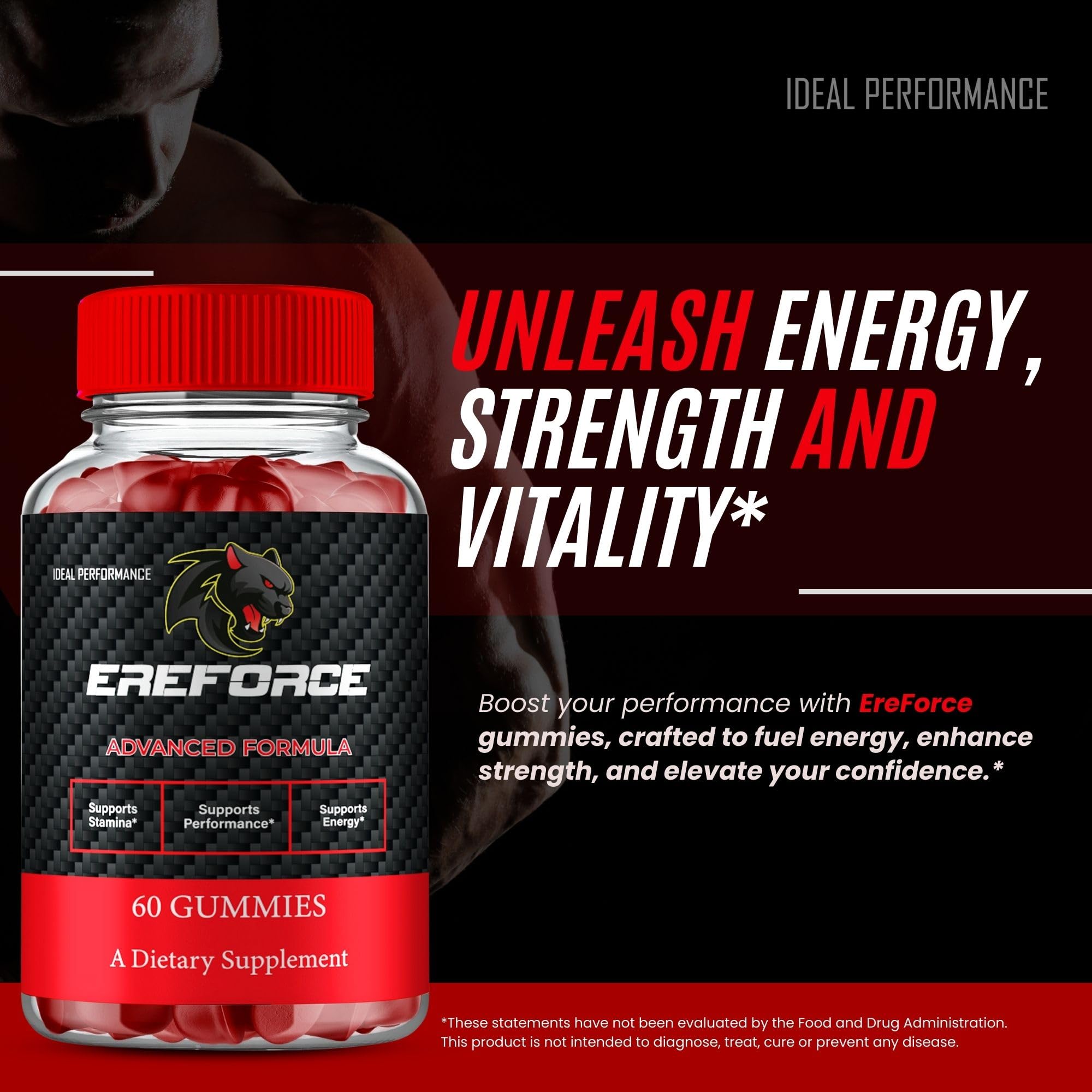IDEAL PERFORMANCE Ereforce Gummies close-up