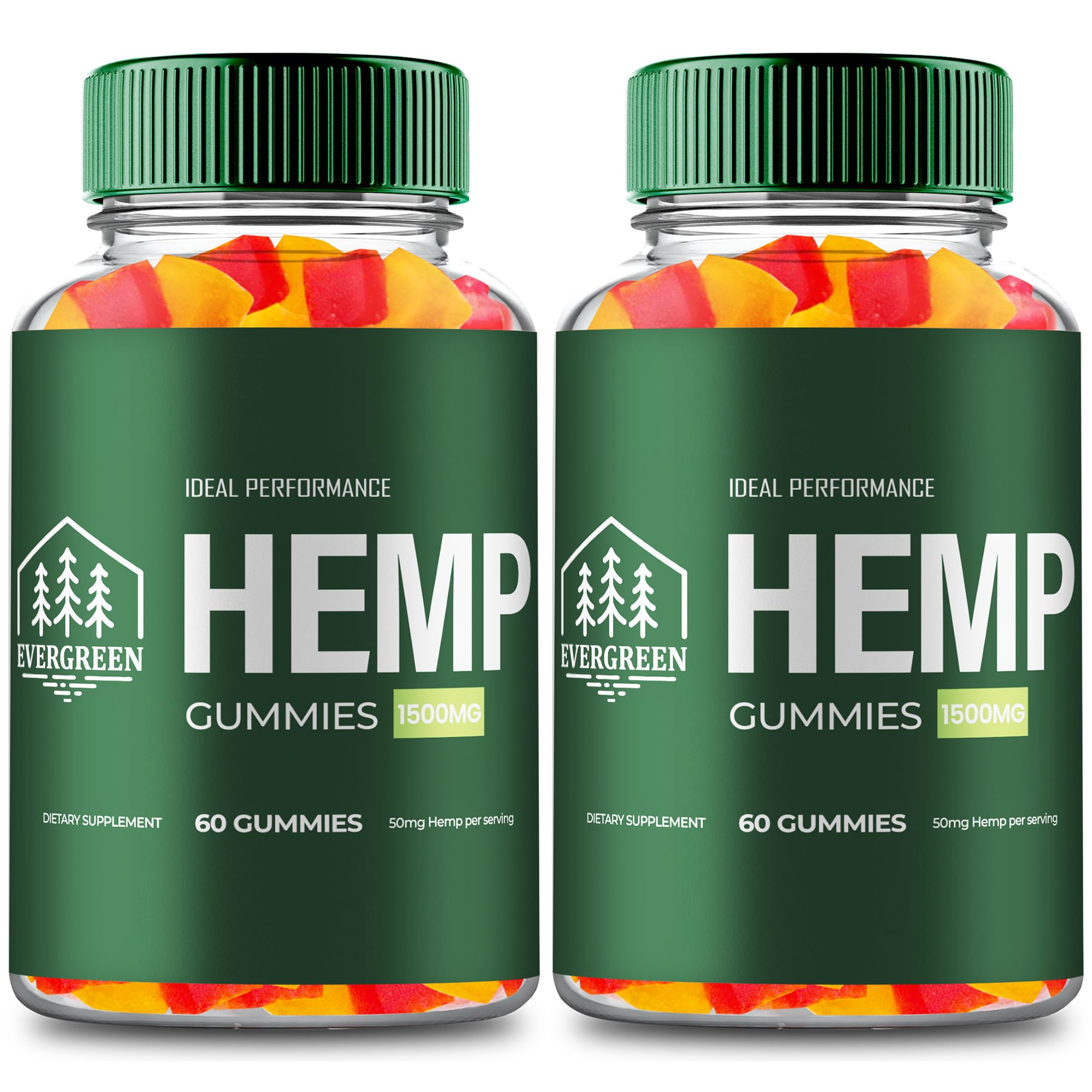 IDEAL PERFORMANCE Evergreen Hemp Gummies front view