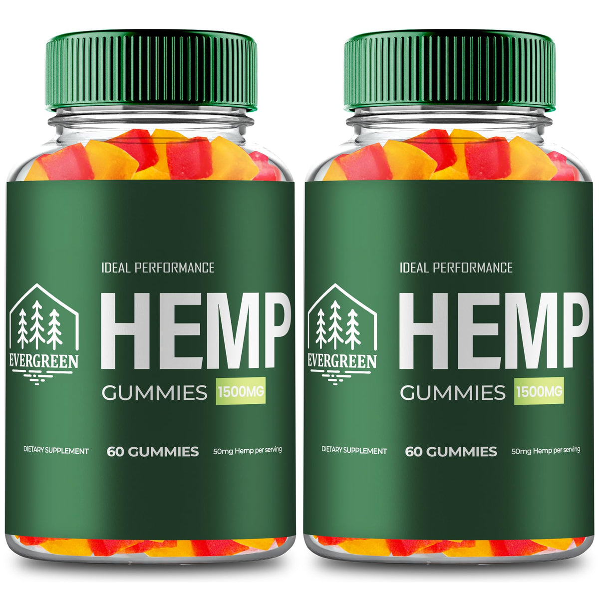 IDEAL PERFORMANCE Evergreen Hemp Gummies front view