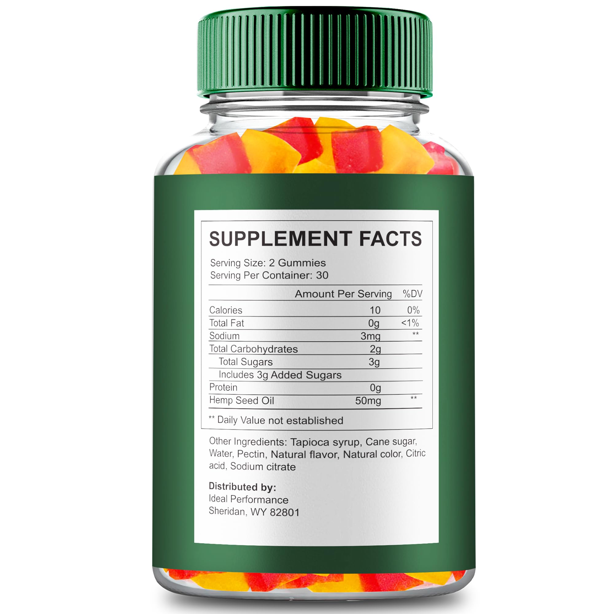 IDEAL PERFORMANCE Evergreen Hemp Gummies packaging