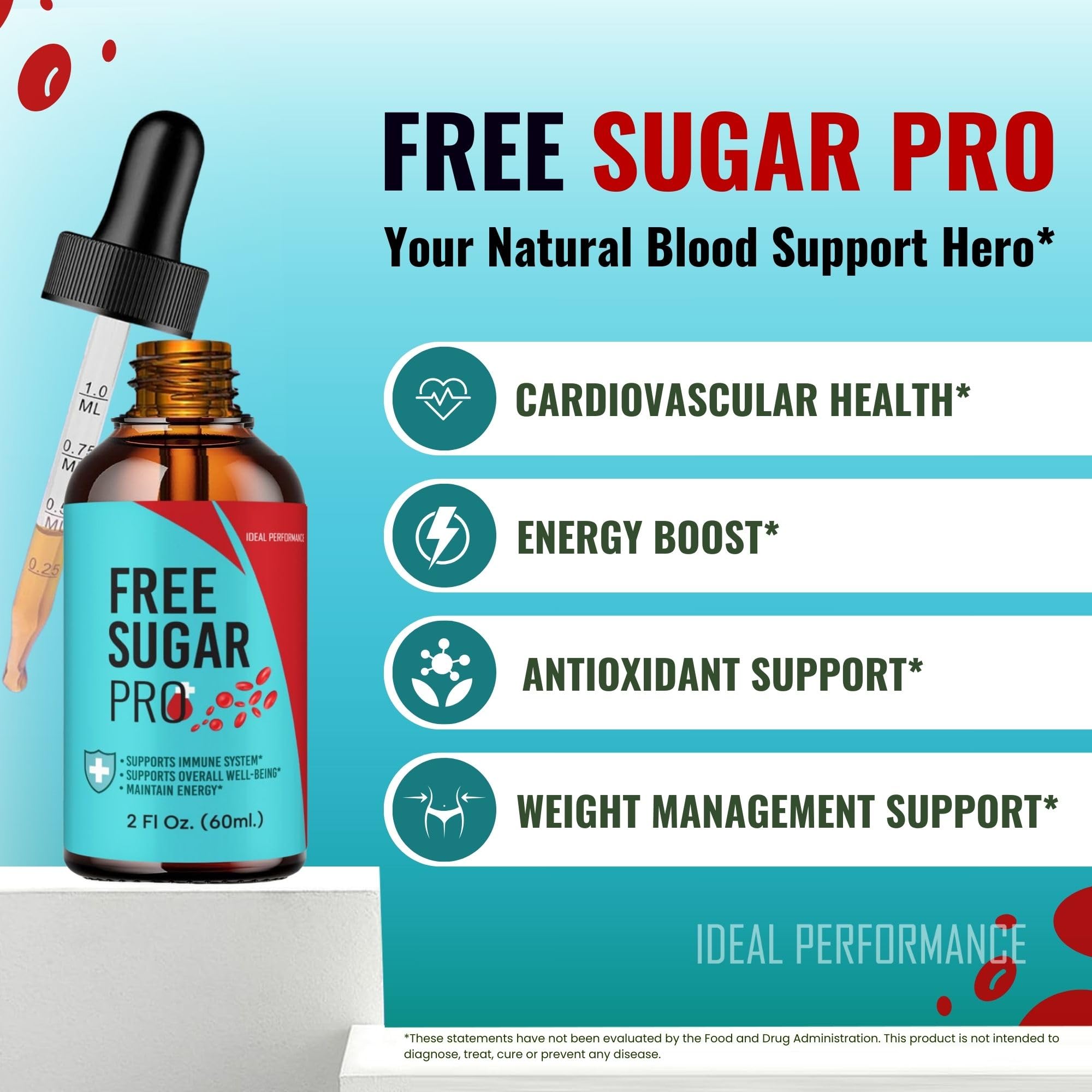 IDEAL PERFORMANCE Free Sugar Pro Drops packaging