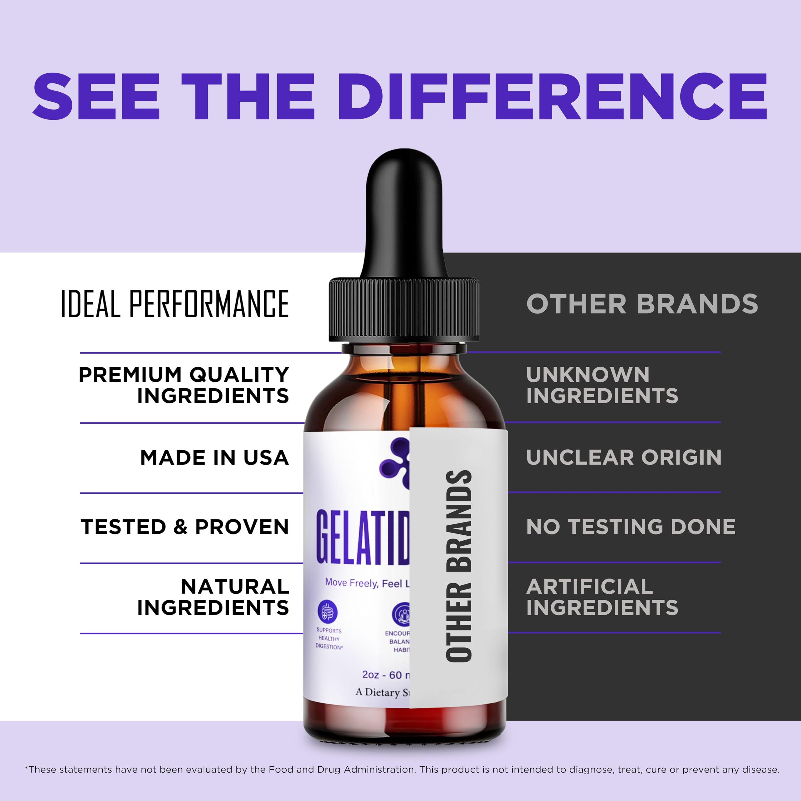 IDEAL PERFORMANCE Gelatide Max Drops on a table