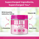 IDEAL PERFORMANCE Gelatin Burn Powder side view packaging