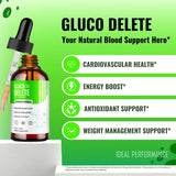 IDEAL PERFORMANCE Gluco Delete Drops in hand for scale