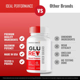 IDEAL PERFORMANCE Gluco Revive Supplement Capsules opened bottle