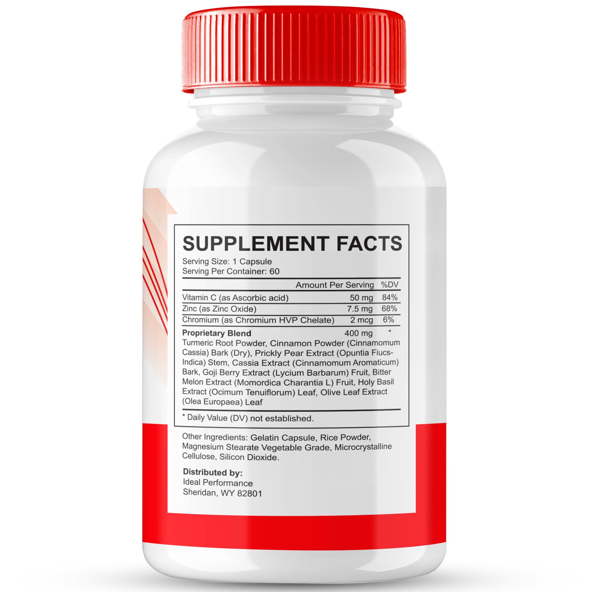 IDEAL PERFORMANCE Gluco Revive Supplement Capsules side view