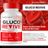 IDEAL PERFORMANCE Gluco Revive Supplement Capsules with dosage information