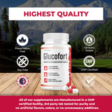 IDEAL PERFORMANCE Glucofort Supplement Capsules on a wooden table